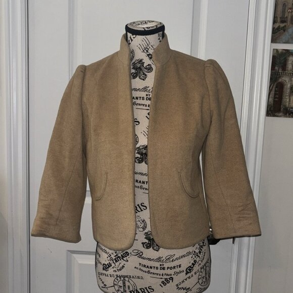 SMYTHE camel hair cropped bolero jacket - Picture 4 of 10